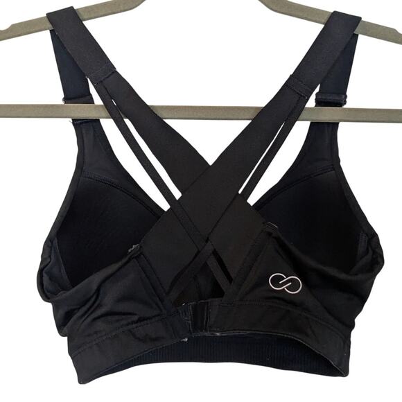 CALIA Women's Size XS Made to Move Double Strap Sports Bra Pure Black $50 MSRP - Picture 2 of 5
